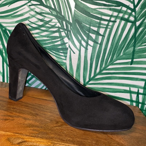 Eileen Fisher Black Suede Heels Women’s 9 - Picture 6 of 9